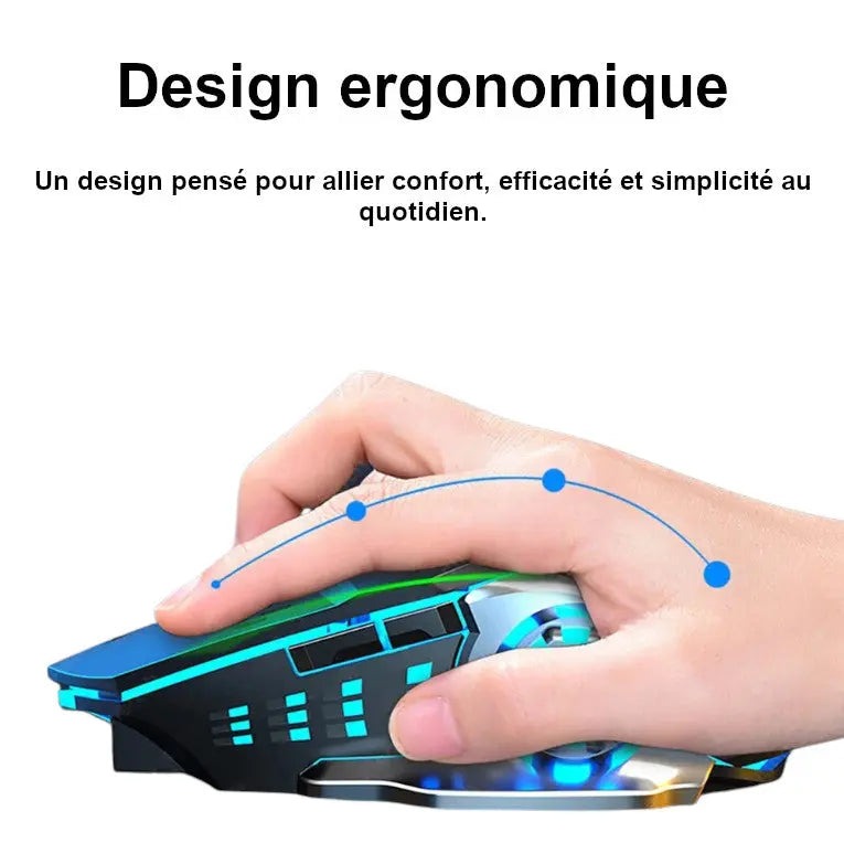 Souris Gamer Sans Fil RGB ModuloDesk