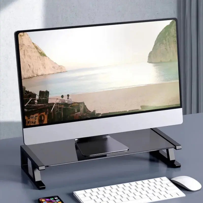Support Ecran En Verre - ModuloDesk