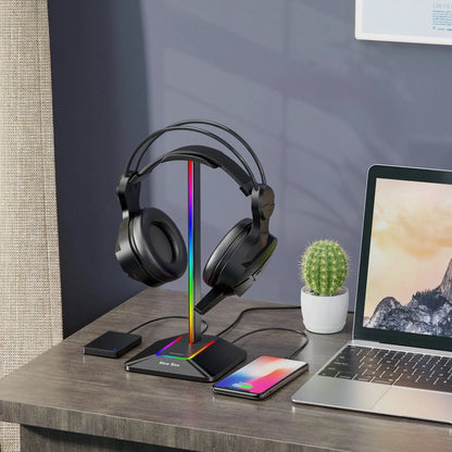 Support Casque RGB Noir - ModuloDesk