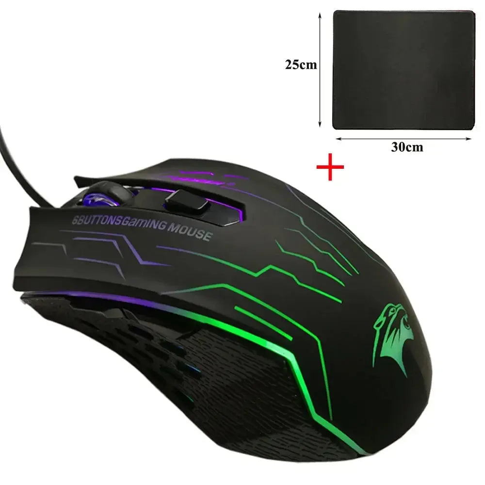 Souris Filaire Noir RGB ModuloDesk