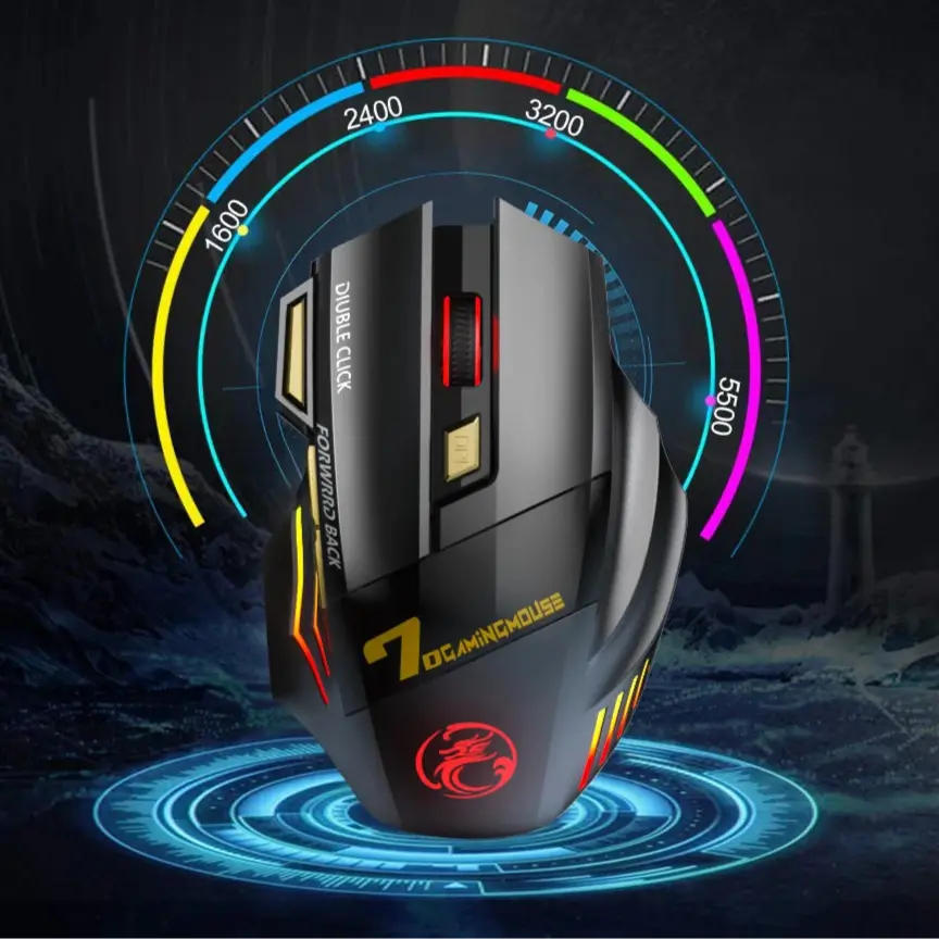 Souris Sans Fil Gamer Noir ModuloDesk