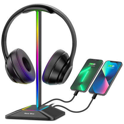 Support Casque RGB Noir - ModuloDesk