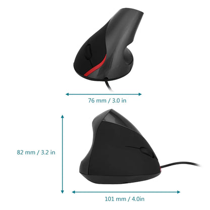 Souris Verticale Filaire Noir ModuloDesk