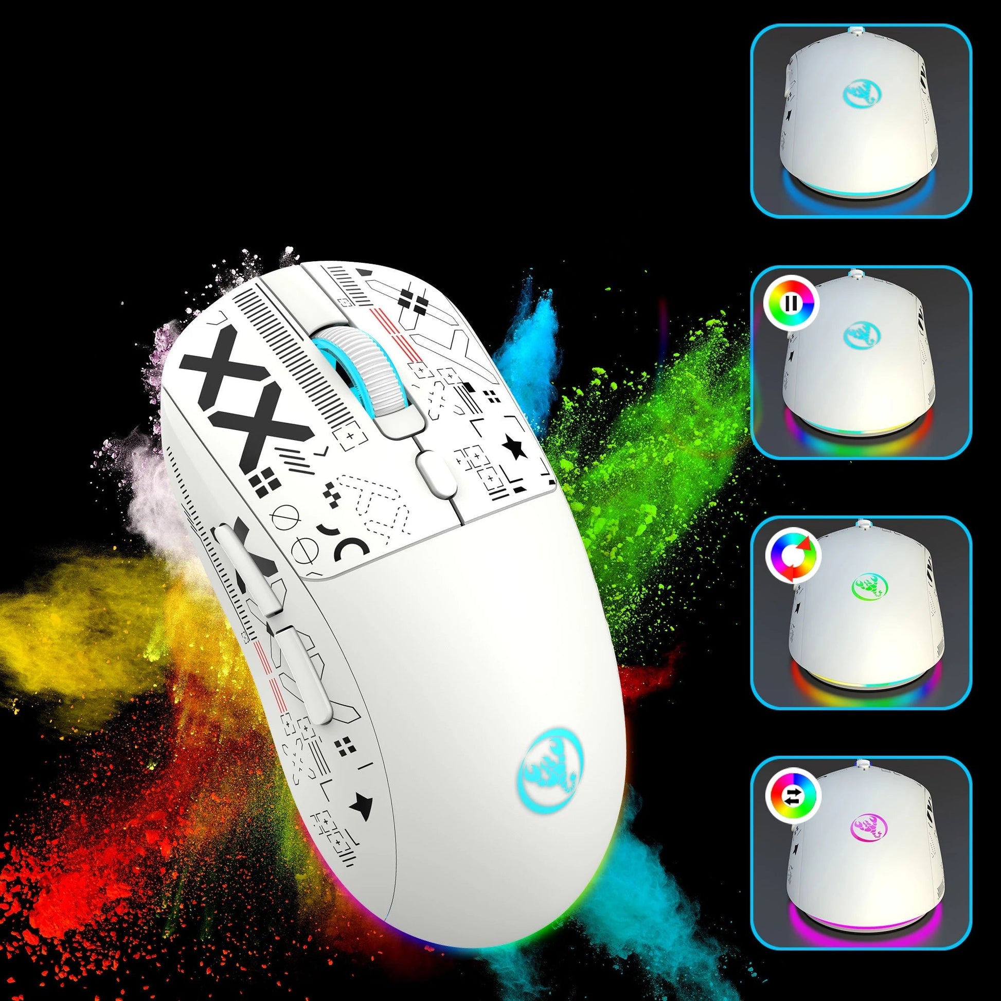 Souris Sans Fil Gamer Blanche ModuloDesk