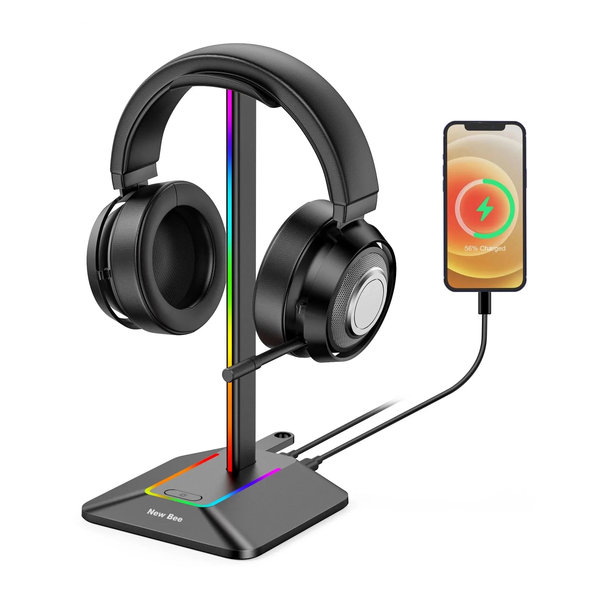 Support Casque RGB Noir - ModuloDesk