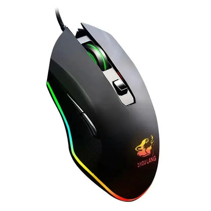 Souris Filaire Noir Mat